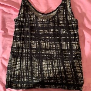 comfortable plaid tank top with back detail, new